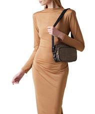 BORBONESE CAMERA CASE SMALL ECO LINE  Schultertasche OP / NATUR / SCHWARZ - Damentaschen - 5