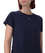 PINKO BASICO  Baumwoll t-shirt blau-totale Sonnenfinsternis - T-Shirts und Tops für Damen - 3