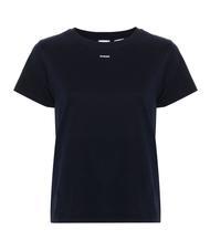 PINKO BASICO  Baumwoll t-shirt blau-totale Sonnenfinsternis - T-Shirts und Tops für Damen - 4