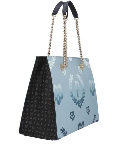 HERITAGE Einkaufstasche mit Allover-Print Blau Schwarz - Damentaschen