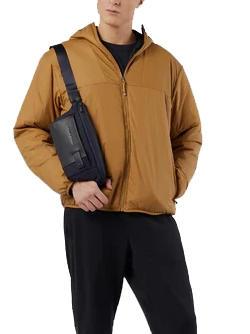 BRIEF 2 Gürteltasche aus Leder und Stoff Blau - Hüfttaschen