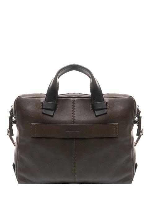 PYRAMID Aktentasche aus Leder f&uuml;r PC 14 " GR&Uuml;N - Arbeitstaschen