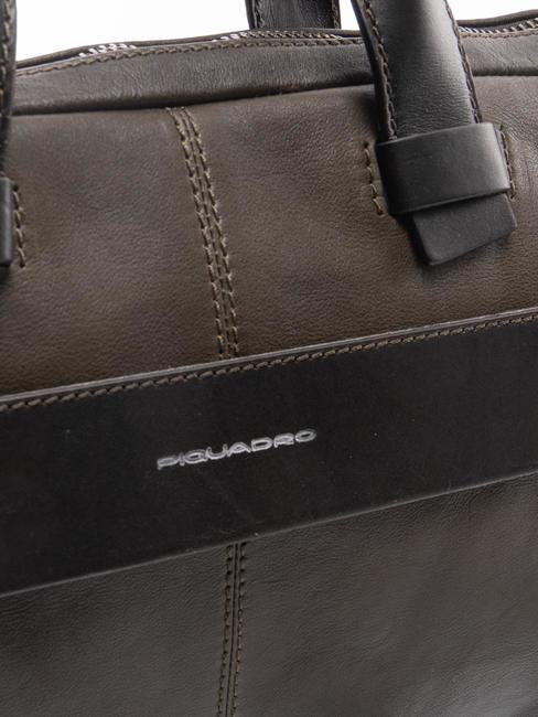 PYRAMID Aktentasche aus Leder f&uuml;r PC 14 " GR&Uuml;N - Arbeitstaschen