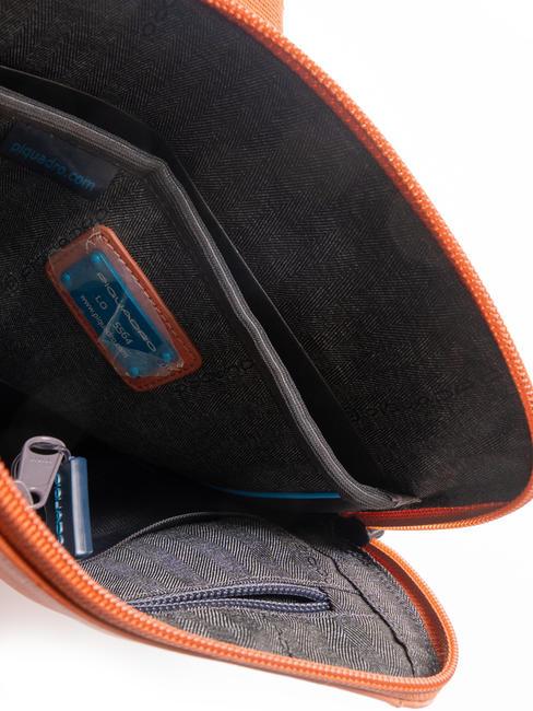 CAMPIONARIO - X18 Ledertasche orange2 - Umh&auml;ngetaschen Herren