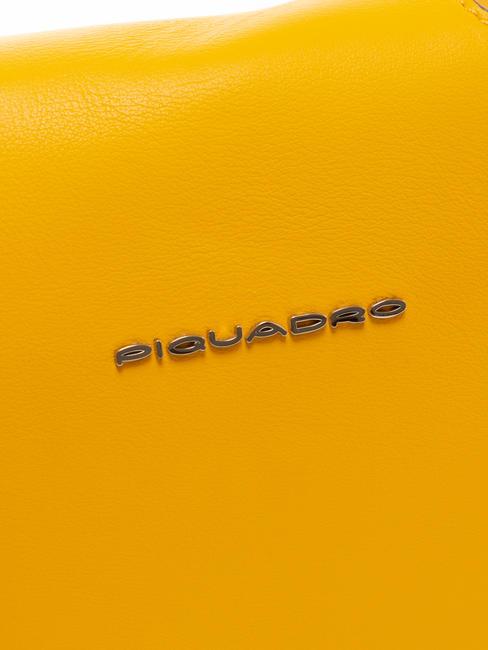 CAMPIONARIO - MUSE Mini-Schultertasche aus Leder mit Schulterriemen Gelb - Damentaschen