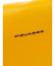 PIQUADRO CAMPIONARIO - MUSE Mini-Schultertasche aus Leder mit Schulterriemen Gelb - Damentaschen - 3