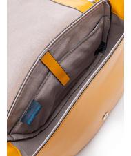 PIQUADRO CAMPIONARIO - MUSE Mini-Schultertasche aus Leder mit Schulterriemen Gelb - Damentaschen - 6