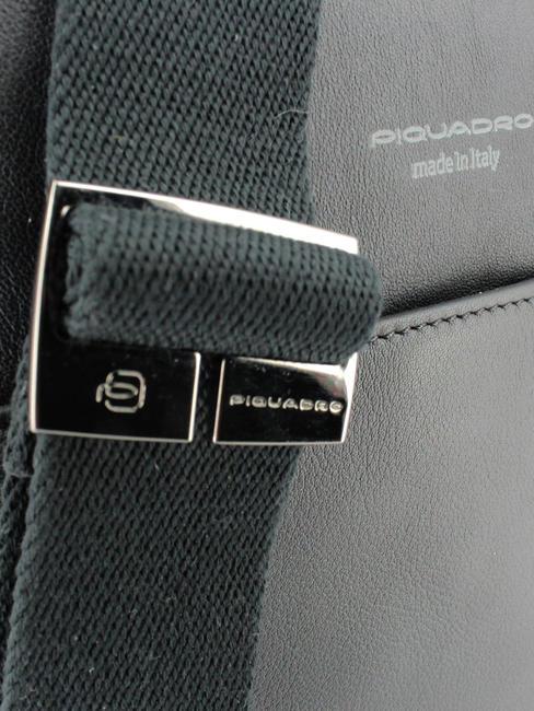 CAMPIONARIO - DAVID Umh&auml;ngetasche aus Leder f&uuml;r iPad Schwarz - Umh&auml;ngetaschen Herren