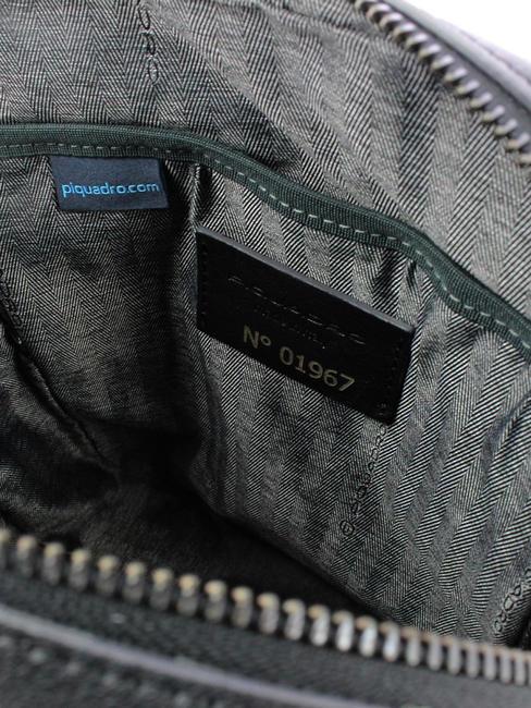 CAMPIONARIO - DAVID Umh&auml;ngetasche aus Leder f&uuml;r iPad Schwarz - Umh&auml;ngetaschen Herren