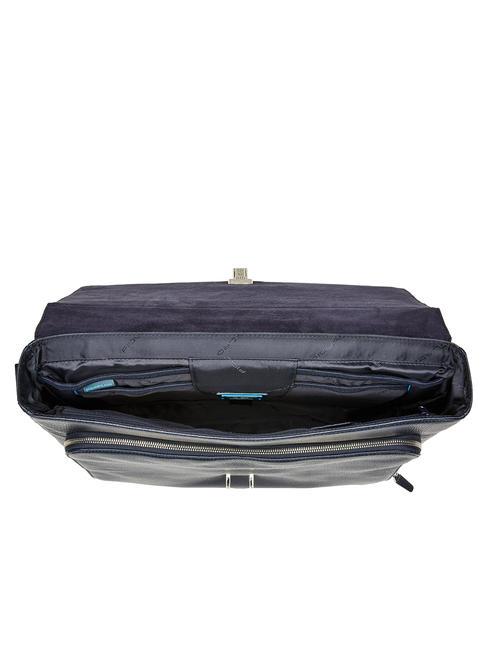 CAMPIONARIO - MODUS Leder-Laptop-Aktentasche 15" exp Blau - Arbeitstaschen