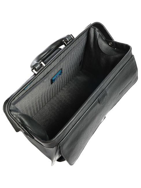 CAMPIONARIO - BLACK SQUARE Arzttasche aus Leder, 13-Zoll-PC-Halterung Schwarz - Arbeitstaschen