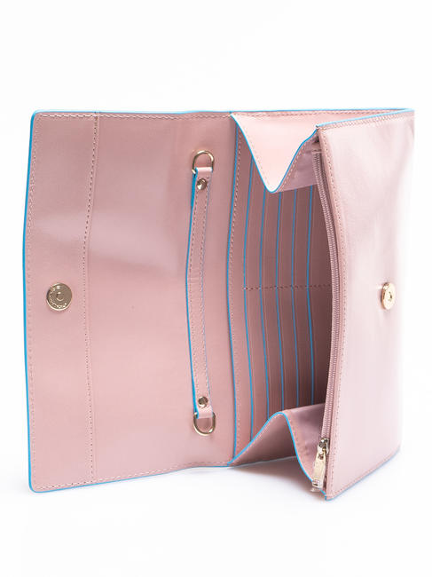 BLUE SQUARE Clutch-Geldb&ouml;rse aus Leder rosa3 - Brieftaschen Damen