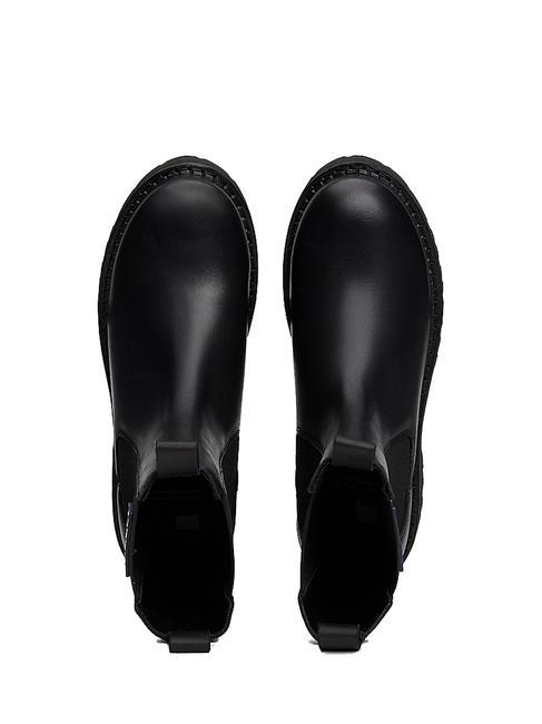TOMMY JEANS Urban Chelsea Stiefeletten aus Leder SCHWARZ - Damenschuhe