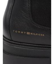 TOMMY HILFIGER MONOCHROMATIC CHELSEA Hohe Stiefeletten aus Leder SCHWARZ - Damenschuhe - 4