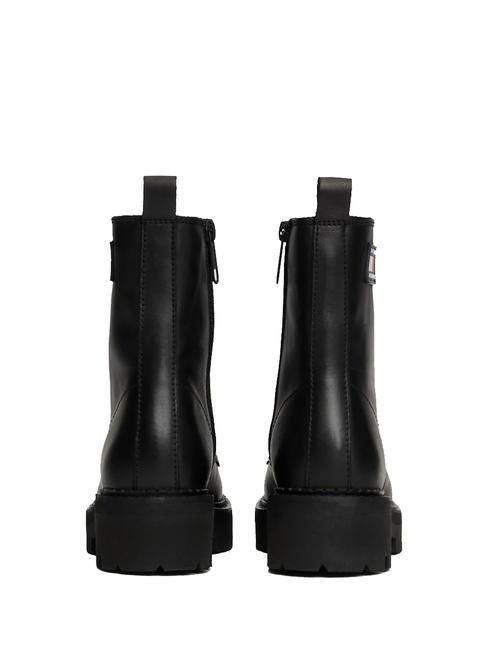 TOMMY JEANS Urban Lace Up Stiefeletten aus Leder SCHWARZ - Damenschuhe