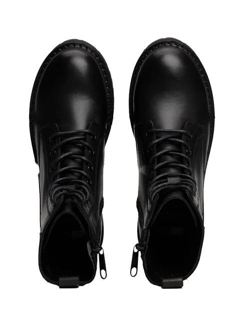 TOMMY JEANS Urban Lace Up Stiefeletten aus Leder SCHWARZ - Damenschuhe