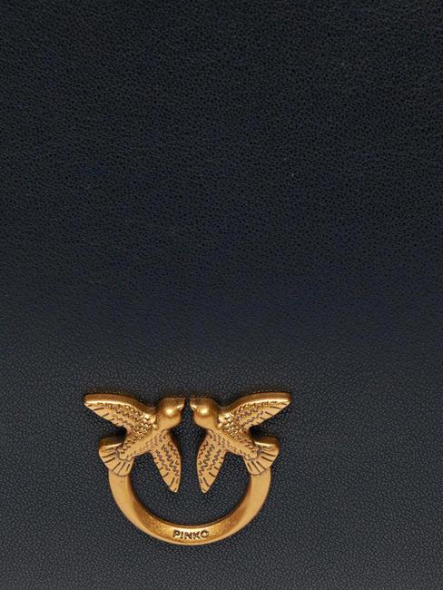 HORIZONTAL FLAT  Umhängetasche aus Leder schwarz-antikgold - Damentaschen