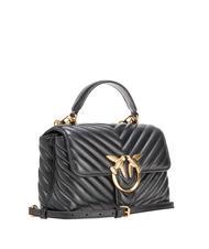 PINKO LOVE LADY PUFF Mini-Handtasche mit Schultergurt schwarz-antikgold - Damentaschen - 2