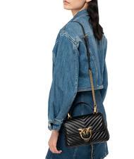 PINKO LOVE LADY PUFF Mini-Handtasche mit Schultergurt schwarz-antikgold - Damentaschen - 6