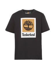 TIMBERLAND STACK LOGO Baumwoll t-shirt SCHWARZ - Herren-T-Shirts - 4