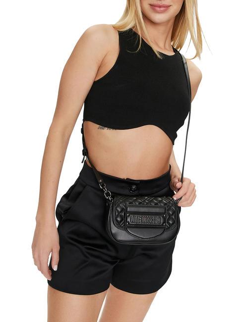 QUILTED TAB  Mini-Umhängetasche Schwarz - Damentaschen