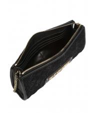LOVE MOSCHINO QUILTED LACE Schultertasche Schwarz - Damentaschen - 4