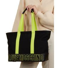 LOVE MOSCHINO FREE TIME  Canvas-Shopper Schwarz - Damentaschen - 5