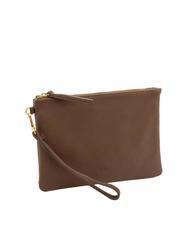 LESAC ROBERTA Dollar-Clutch aus Leder Taupe - Damentaschen - 2
