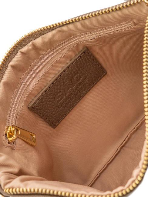 ROBERTA Dollar-Clutch aus Leder Taupe - Damentaschen