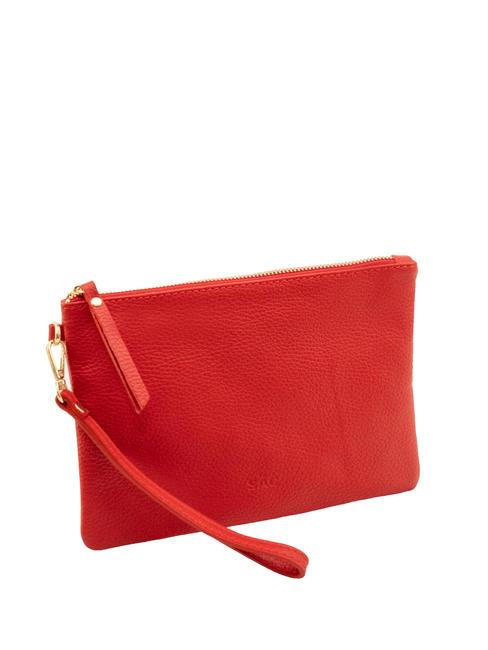 ROBERTA Dollar-Clutch aus Leder Rot - Damentaschen