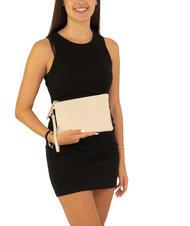 LESAC ROBERTA Dollar-Clutch aus Leder Milch - Damentaschen - 4