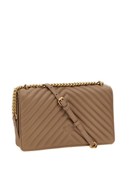 CLASSIC LOVE ONE Tasche aus Nappaleder Ingwerkeks-Antikgold - Damentaschen