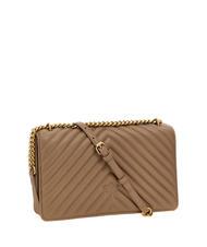 PINKO CLASSIC LOVE ONE Tasche aus Nappaleder Ingwerkeks-Antikgold - Damentaschen - 2