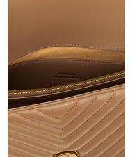 PINKO CLASSIC LOVE ONE Tasche aus Nappaleder Ingwerkeks-Antikgold - Damentaschen - 3