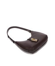 FURLA GOCCIA Umh&auml;ngetasche aus geh&auml;mmertem Leder Schokolade - Damentaschen - 4