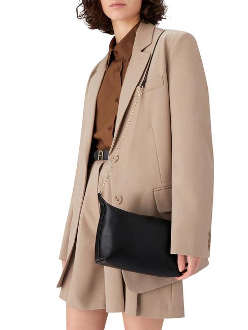 NUVOLA Mini-Schultertasche aus Leder Schwarz - Damentaschen