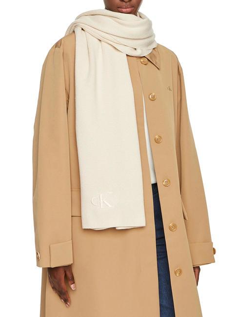 CK JEANS MONOGRAM EMBRO Schal aus recyceltem Polyester Birke - Schals