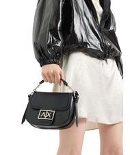 ARMANI EXCHANGE A|X BUCKLE Mini-Rundtasche mit Schultergurt Schwarz - Damentaschen - 5