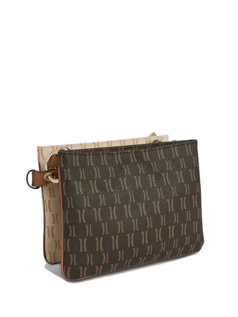 MONOGRAM  Doppelte Umhängetasche dunkelbraun / cremefarbener Kopf - Damentaschen