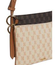 ALVIERO MARTINI PRIMA CLASSE MONOGRAM  Doppelte Umhängetasche dunkelbraun / cremefarbener Kopf - Damentaschen - 3