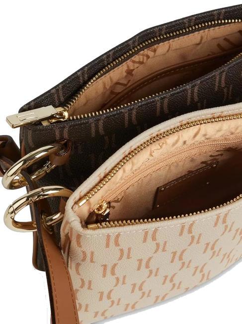 MONOGRAM  Doppelte Umhängetasche dunkelbraun / cremefarbener Kopf - Damentaschen