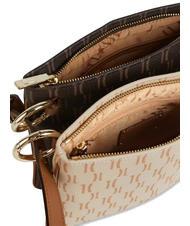 ALVIERO MARTINI PRIMA CLASSE MONOGRAM  Doppelte Umhängetasche dunkelbraun / cremefarbener Kopf - Damentaschen - 4
