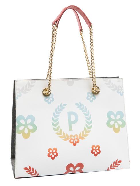 HERITAGE Einkaufstasche mit Allover-Print SCHWARZE FUCHSIE - Damentaschen