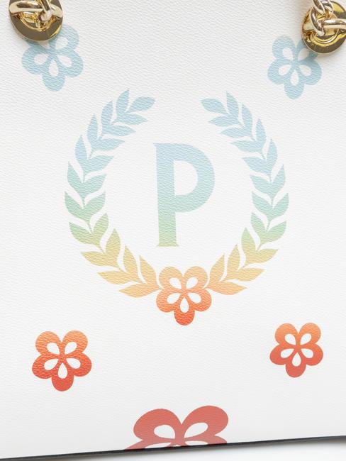 HERITAGE Einkaufstasche mit Allover-Print Wei&szlig; - Damentaschen