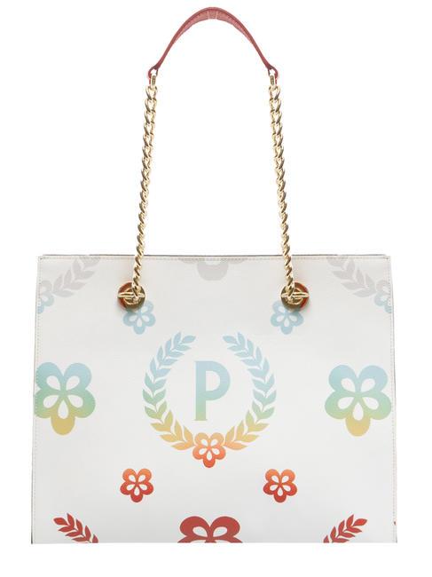 HERITAGE Einkaufstasche mit Allover-Print Wei&szlig; - Damentaschen