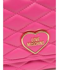 LOVE MOSCHINO ROMANTIC Convertible Schulter-/Umhängetasche Fuchsie - Damentaschen - 3