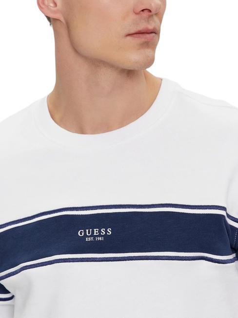 INSERTED STRIPE Sweatshirt aus Baumwolle mit Rundhalsausschnitt purweiß - Sweatshirts Herren