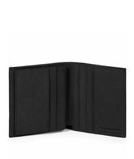 PIQUADRO BLACK SQUARE  Vertikale Lederbrieftasche Schwarz - Brieftaschen Herren - 2