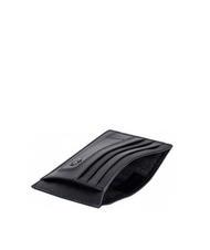 PIQUADRO BLACK SQUARE Flaches Kartenetui aus Leder Schwarz - Brieftaschen Herren - 3