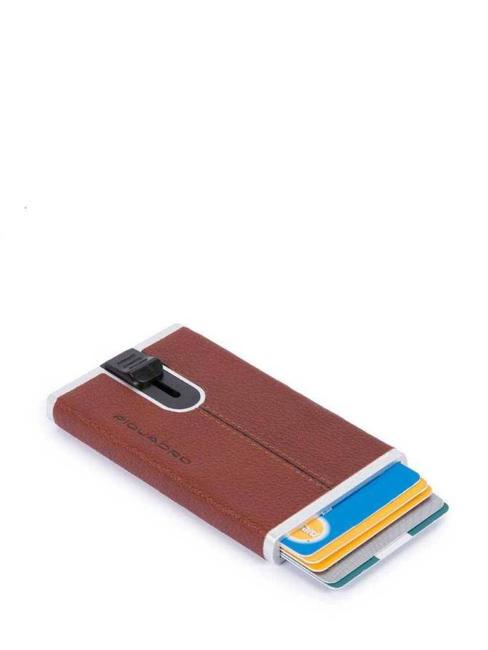  BLACK SQUARE Kartenetui aus Metall mit Leder&uuml;berzug LEDER - Brieftaschen Herren